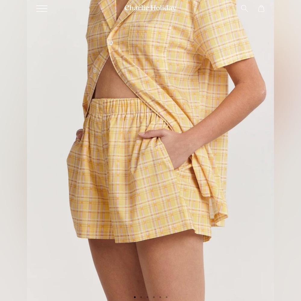Charlie Holiday/Anthropologie‎ Lounge Shirt/Short Set - Picture 2 of 6